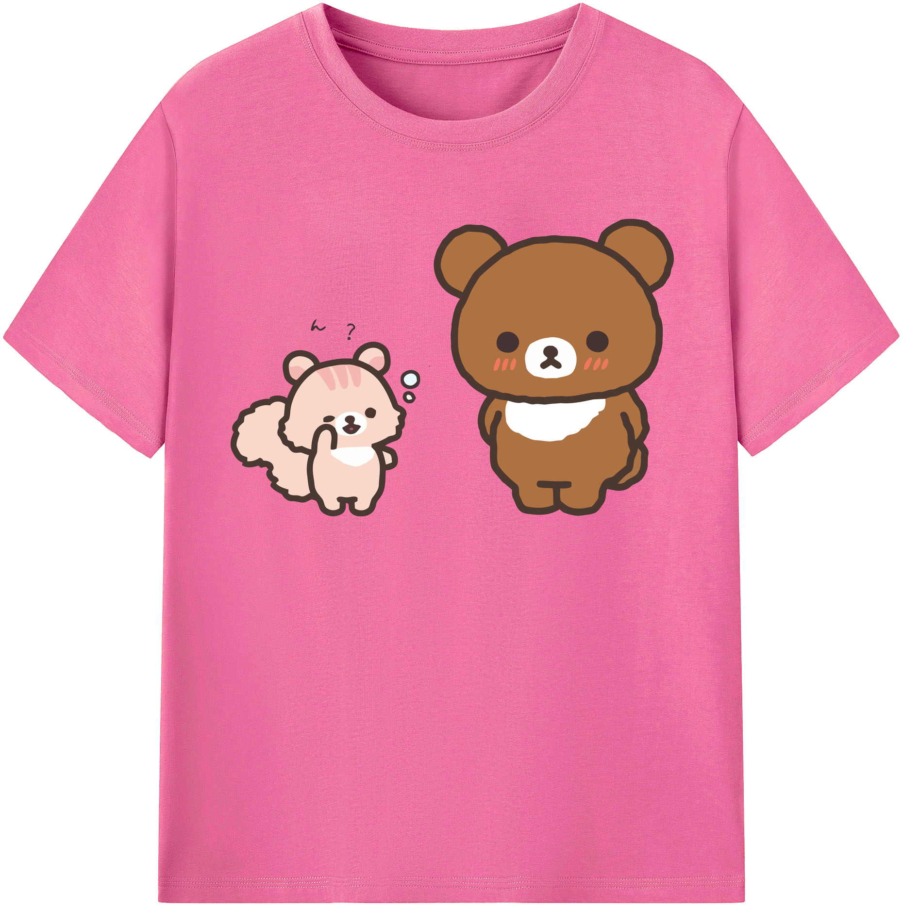 （画像用） リラックマ リラックマ キイロイトリ Rilakkuma Korilakkuma Kiiroitori レディースカジュアルプリントTシャツ（綿100％）